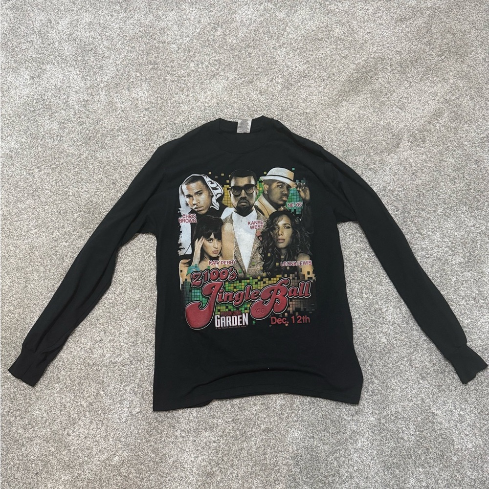 2008 Z100 Jingle Ball Rap Shirt Medium Kanye West Lady Gaga Brandy Katy Perry